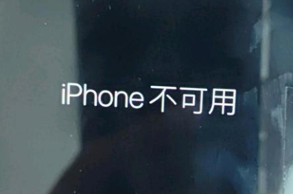 柯坪苹果服务网点分享锁屏界面显示“iPhone 不可用”如何解决 